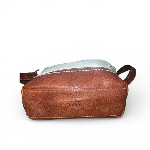 Izod Cream and Brown Crossbody Bag - Picture 4 of 5